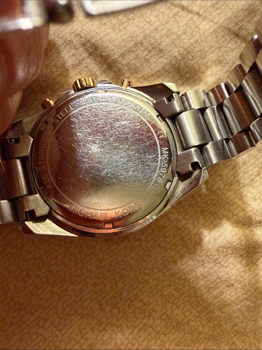 Michael Kors Men's Two-Tone Gold and Black Chronograph Watch